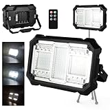 iodoo ポータブルLEDワークライト 電池式/LEDライトを点灯させる配線 150W 15000lm 無段階輝度フロアライトIPX4防水(電池は含まれていません)(リモコン)