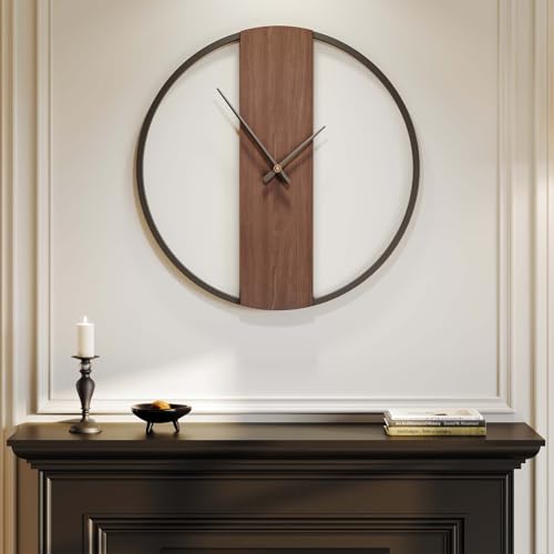 Minimalist 24 Inch Walnut Dial Clock product image