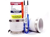 Radon Fan Installation Kit (Rubber couplings, manometer and system labels) (4x4, White)