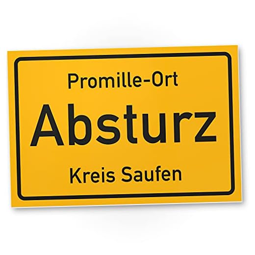 DankeDir! Alkohol stabilitet, plastskylt med talesätt – rolig present till honom, presentidé födelsedagspresent män/pojkar, party dekoration tillbehör, saxartikel JGA – tillbehör fotobox