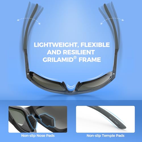 Image of KastKing Waccamaw Polarized Bifocal Sunglasses for Men Women, Wrap Design | Bifocal x1.5 x2.0 x2.5 Magnifications, PuriVex Water & Salt Repellent, PC Lenses, UV Protection, Reader Sunglasses