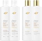 Dove Dryness & Shampooing de soulagement et revitalisant pour cuir chevelu sec et démangeaison, avec technologie de soins bioprotéines liquides, 355 ML (2 Shampooing + 2 Conditionneur)