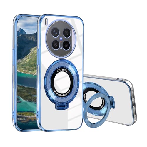 Wousunly VIVO X300 Pro�P�[�X �N���A �X�^���h�t�� 360°���C�A�����O�L�b�N�X�^���h�t��VIVO X300 Pro Slim�p�X�}�z�P�[�X �V���R�������ی�J�o�[(�u���[)