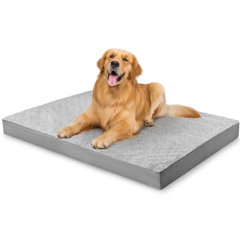 Simple Trending Orthopedic Dog Bed for Large Dogs, Egg Crate Foam & Removable Cover, Washable Pet Bed, 36 x 27 Inch, Gray