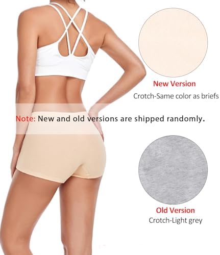 wirarpa Women's Boyshort Panties Ladies Safety Boxer Briefs Anti Chafing Cotton Underwear with Cotton Crotch 4 Pack