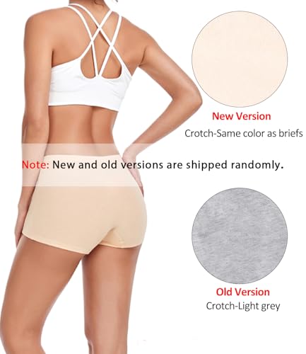 wirarpa Women's Boyshorts Panties Cotton Boxer Briefs for Ladies Underwear Shorts with Cotton Crotch 4 Pack3