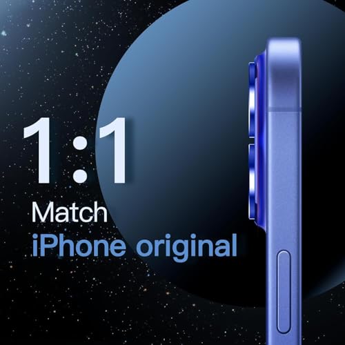 Image of TITANIUM Camera Lens Protector For IPHONE 16 /16 PLUS BLUE, 9H Glass, Anti Drop, Scratch Resistant, Case Friendly, Removable, Waterproof, Heavy Duty