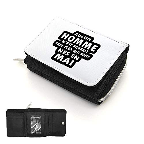 Portafoglio con patta portamonete perfetto maggio uomo nero