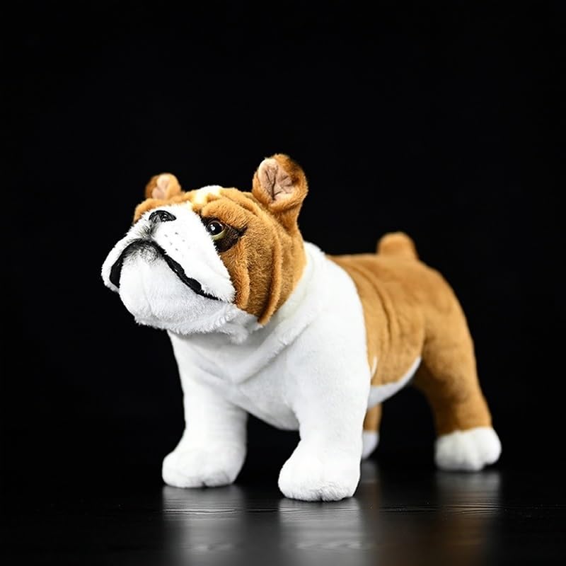 MZICXV Englische Bulldogge Simulation Puppe Stehender Hund Plüsch Spielzeug 28CM