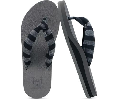 Image of KuaiLu Flip Flops for Women with Arch Support Summer Beach Thong Sandals | Comfortable Yoga Mat Walking Shoes Cushion Slip On Casual Outfits Indoor Outdoor