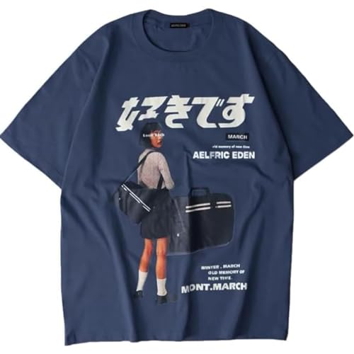 Aelfric Eden Mens Oversized Graphic Tee Summer Unisex Hipster Printed