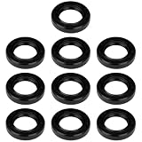 EMSea 10 guarnizioni in gomma nitrilica a doppio labbro R23 22 x 35 x 7 mm per albero da 22 mm con molla giarrettiera