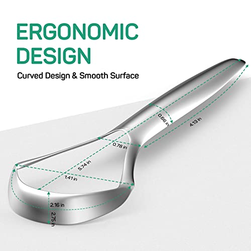 RONAVO Tongue Scraper (2 Pack), Cure Bad Breath, Stainless Steel Tongue Cleaners, Metal Tongue Scrapers Fresher Breath in Seconds - Image 5