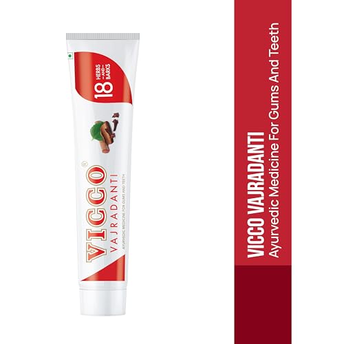 Image of Vicco Vajradanti Paste I Ayurvedic Toothpaste with 18 Herbs & Barks I Strengthens Teeth & Gums I Fights Plaque, Tartar & Sensitivity I Vegan & Cruelty-Free Oral Care | 200gm | Pack of 1