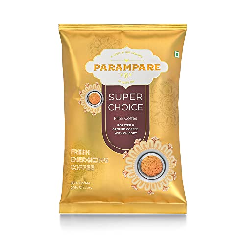 PARAMPARE Super Choice Filter Coffee Powder Roasted And Ground Coffee With Chicory(Coffee: 80%, Chicory: 20%), 200G, Bag