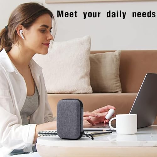 OQKAHIV 1 Stück HDD-Tasche für 2,5 Festplatten und SSDs - robust und stoßsicher - perfekt für Portable/Extreme Portable SSDs und externe Festplatten - Hardcase-Reisetragen für unterwegs