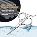 Lobodt 4.7-inch professional nose hair scissors, round-headed stainless steel small scissors, suitable for trimming facial hair, ear hair, eyebrows, bathroom, personal care and beauty (silver)