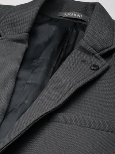 Image of SHOWOFFFF Men Solid Single Breasted Casual Blazer | Notched Lapel Full Sleeves Cotton Blazer for Mens | Slim Fit Regular Length Blazer for Men's
