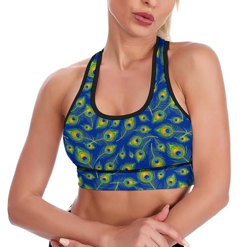 Image of Womens Comfortable Sports Bra Workout Tank Tops Racerback Fitness Gym Bra for Yoga Running