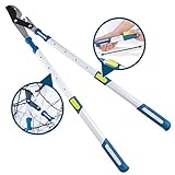 [page_title]-Hoberg Teleskop-Astschere, 68-94 cm, 5 Stufen einstellbar, Bypass, Karbonstahl, Antihaftbeschichtet, rutschfeste Griffflächen