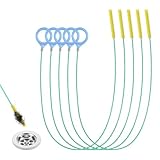 5 Stück Abflussreiniger Spirale, Rohrreinigungsspirale Sticks, 90CM Abflussspirale Haarfänger Abflussreiniger Sticks Abflussreiniger mit Nylonbeschichtung für Badewanne Abwasserkanäle Waschbecken