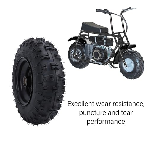 4.10-6 Vorderreifen und Felge und 12-mm-Rad 4.10x6 410-6 Tubeless-Reifen für ATV Quad Mini Bike Scooter Rasenmäher 4-Rad Drift Trike Schneefräse