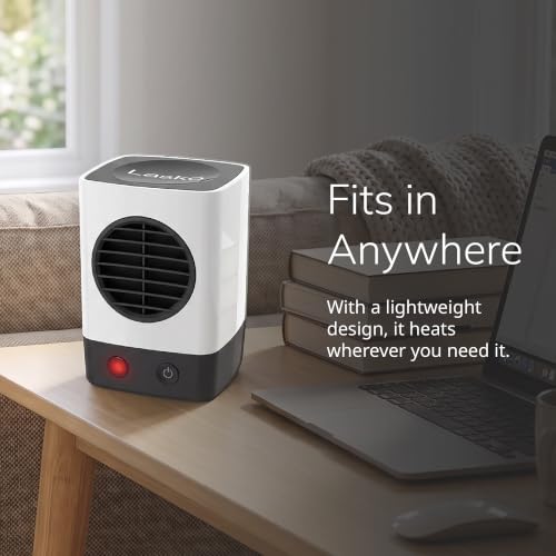 Lasko 6" MyHeat Mini Ceramic Space Heater with Easy Controls - White - 201 - image 6