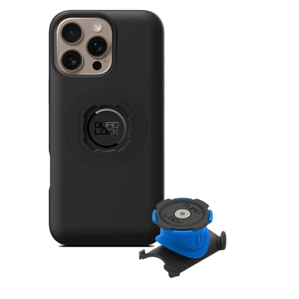iPhone 16Pro QUAD LOCK ハンドルバー用マウントセット ハンドルバーマウント PRO バイク用スマホホルダー｜クアッドロック