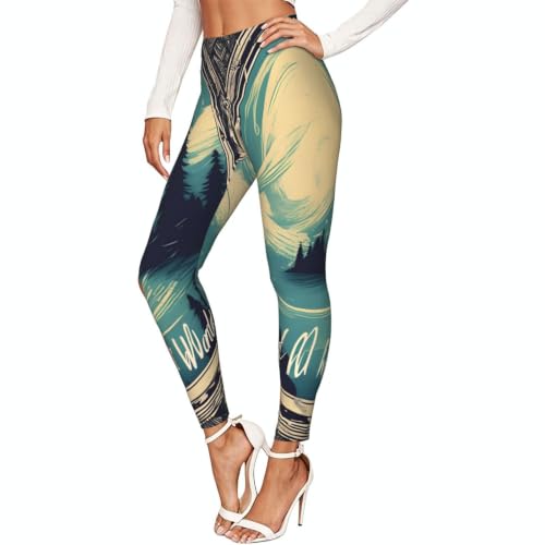 Leggings elásticos Not All Who Wander para mujer con tejido opaco antitransparencias