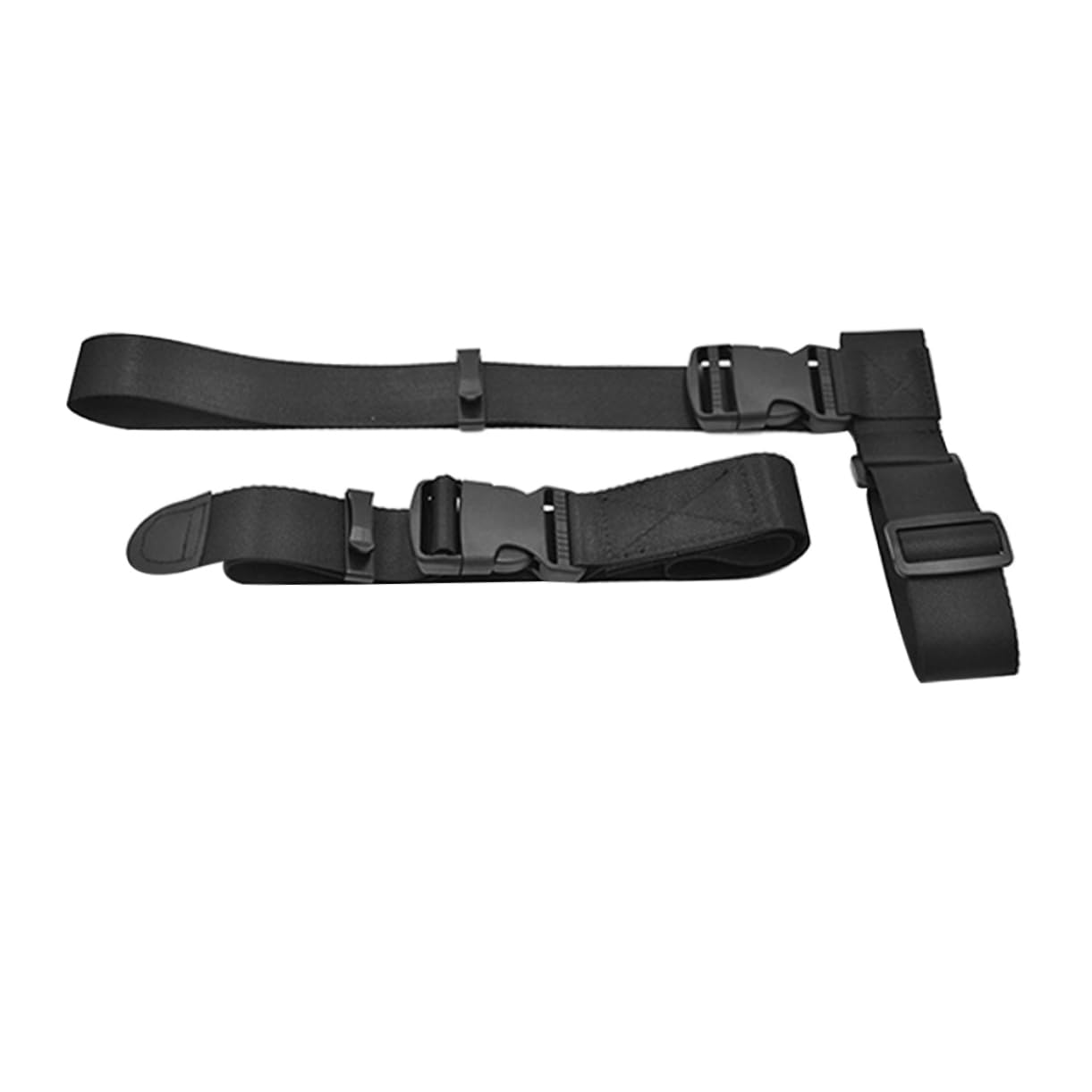 Healeved 3 Set cinghia per bagagli bagaglio accessori da viaggio cinghie valigie cinture bagagli regolabili cinghie di fissaggio resistenti cinghie con clip nylon Black