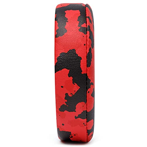 Wc Wicked Cushions Replacement Ear Pads For Beats Studio 2 & 3 (B0501, B0500) Wired & Wireless | Does Not Fit Beats Solo | Softer Pu Leather, Enhanced Foam & Stronger Adhesive | Red Camo #TOP6