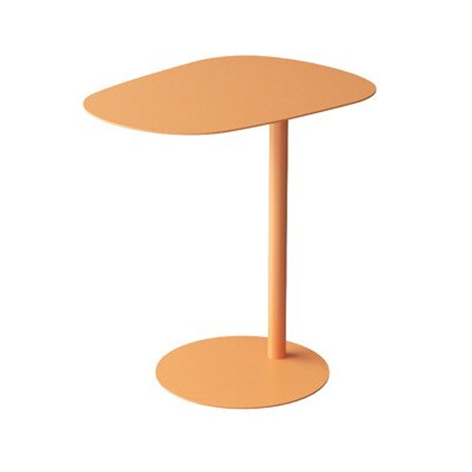 YEKIM Modern Rectangular Pedestal Orange Side Table, 19.6in x 19.6in x 14.9in, Living Room End Table