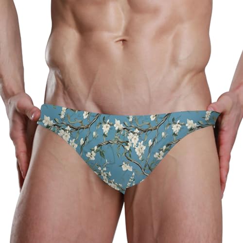 Boho Bohemian Flower Swim Briefs for Men Swimsuit Bikini Swimwear S A1113474