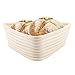 Panier de rangement réutilisable, panier de rotin de stockage de fruits, support de pain pour la maison de cuisine(Rattan basket 20X20X6CM)