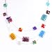 Chuvora Millefiore Venetian Murano Glass Multi-Colored Oblong Beaded Triple Strand Necklace, 16-19 inches
