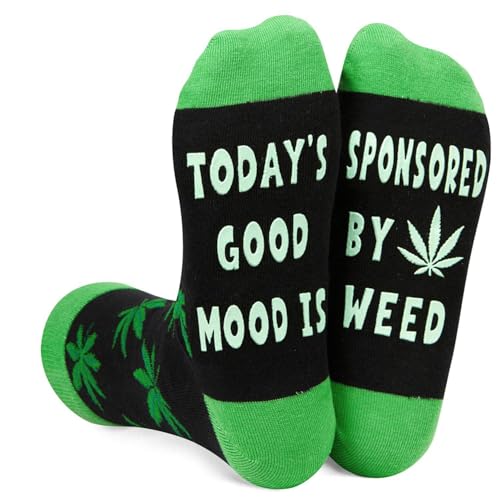 Zmart Weed Gift for Men - Funny Marijuana Cannabis Pot Leaf Gifts, Weed Marijuana Pot Leaf Socks