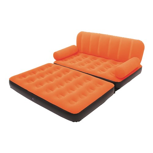 Bestway Multi-Max Inflatable Couch with Air Pump, Orange Bestway Multi-Max Inflatable Couch with Air Pump, Orange