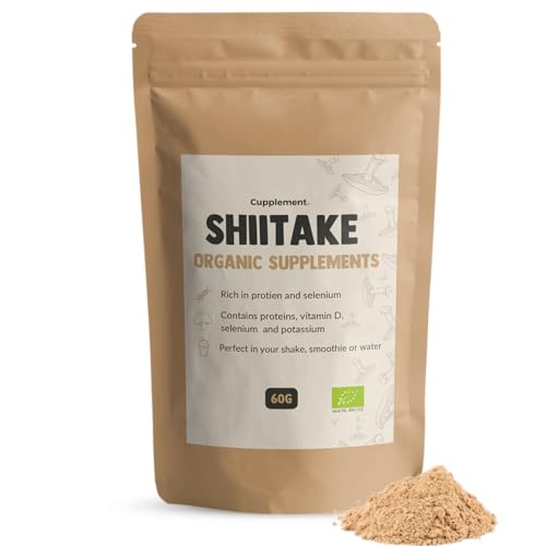 Cupplement - Shiitake en polvo 60 gramos - Seta Orgánica - Scoop gratis - Superalimento - Shitake -...