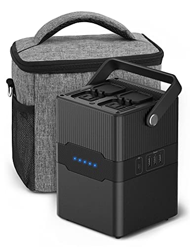 Portable Power Station 252.7Wh 70200mAh Solar Generator,Dual 110V 300W Pure Sine Wave AC Outlet,60W PD and 120W DC Port Backup Lithium Battery for Outdoors Camping Travel Hunting Emergency Home Use