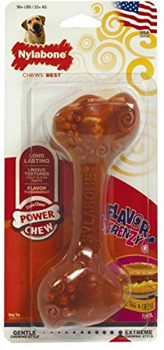 Nylabone Flavor Frenzy Power Chew Dog Toy Bacon, Egg & Cheese X-Large/Souper (1 Count) #TOP1