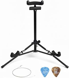Juârez JRZ150 Mini Foldable Compact Vertical Floor Guitar Stand Tripod for Acoustic/Electric Guitars, Violin, Ukulele with Price In India