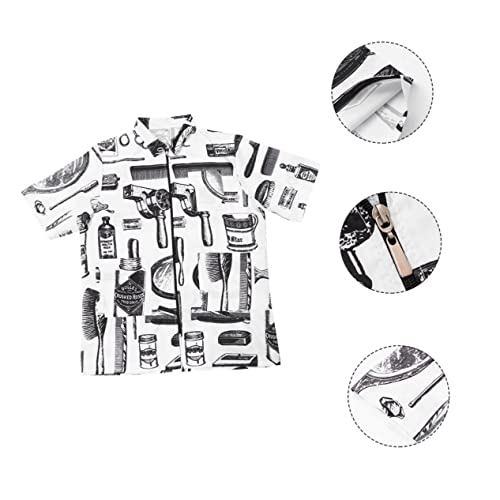 Housoutil 2 Peças Vintage Feminino Dedicado Homem Roupas Macacão Barbeiro Jakets Barbeiro Senhorita