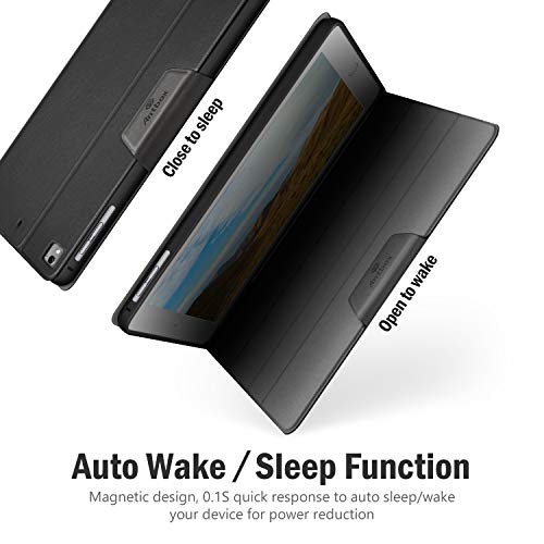 Antbox Case For Ipad Air 2/Ipad 6Th/5Th Generation(9.7'')/Pro 9.7''/Air 1 Vegan Leather Case With Apple Pencil Holder Auto Sleep/Wake Function (Black) #TOP6