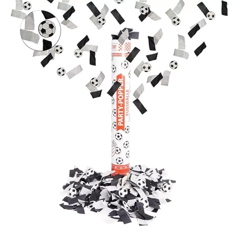 Party Factory 1 Party Popper, 40 cm, Fußball Konfetti bis 8 m...