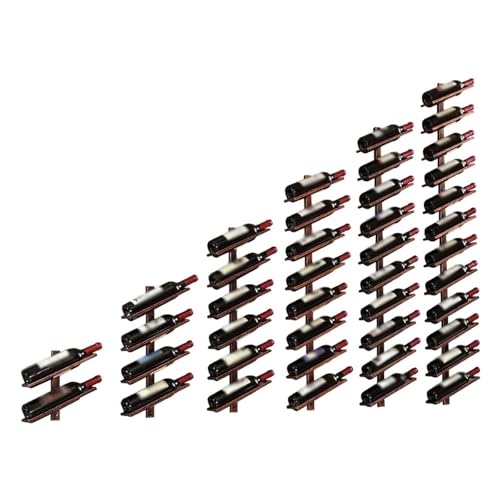 Vttui Estante para vino de pared en hierro, Expositor creativo minimalista para botellas de vino, Soporte ahorraespacio para cocina y bar, Mueble elegante para almacenamiento(Size:un conjunto,Color:B)