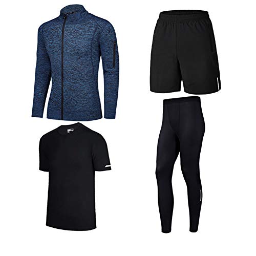 Vêtements de fitness pour hommes costume de sport 4 pièces élégant