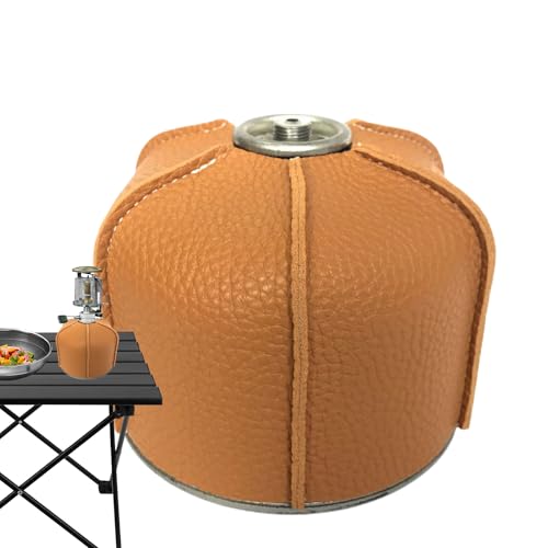 Canister Cover Case – Pelle PU protezione serbatoio di cottura e ciotola | Elegante accessorio da campeggio per uomini e donne, decorazione funzionale per fornelli e utensili da cucina