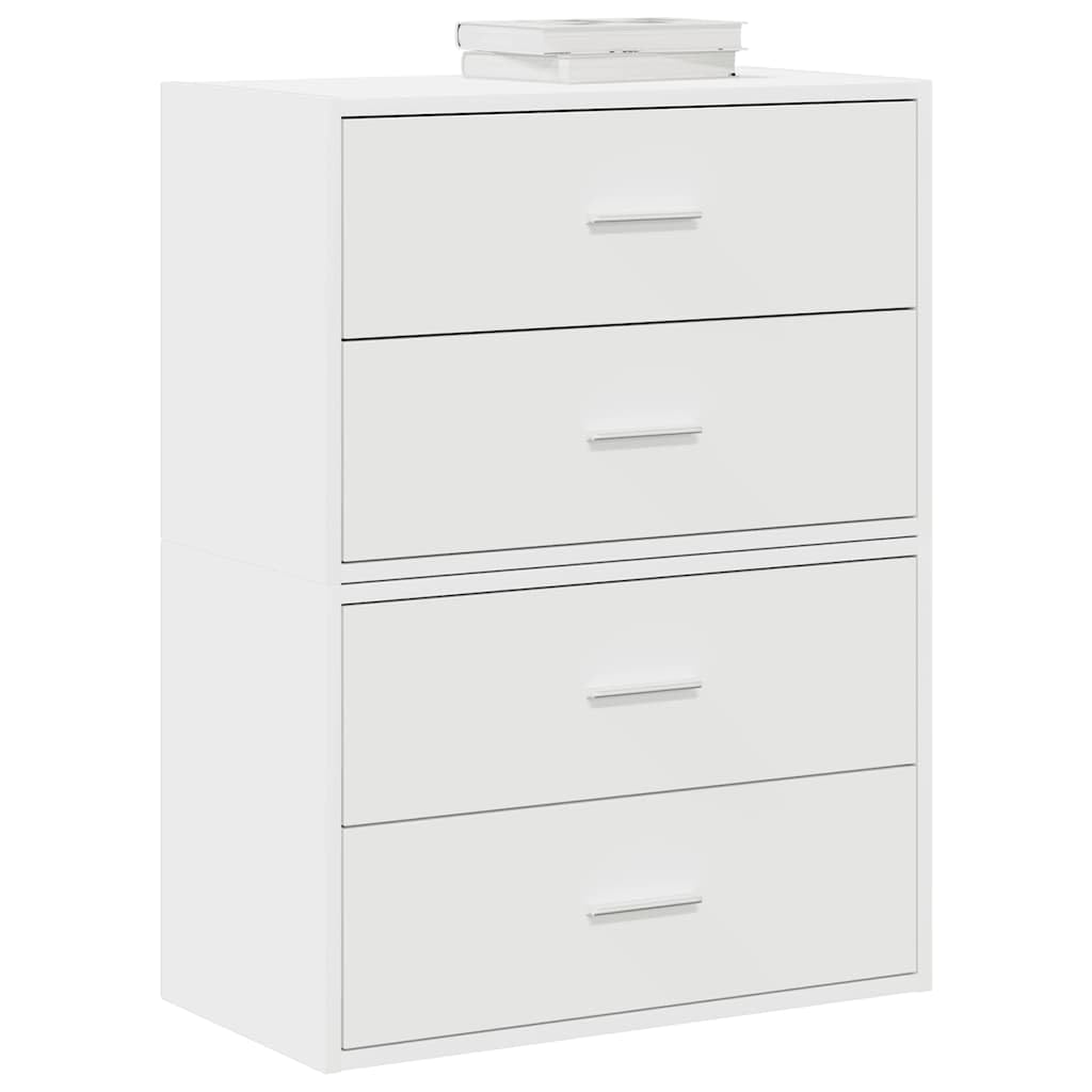 Meuble de rangement blanc anti-désordre pour chambre, salon et couloir