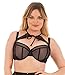 Price comparison product image Curvy Kate Scantilly Womens Intoxicate Balcony Bra Size 36E in Black 59% Polyamide 32% Polyester 9% Elastane