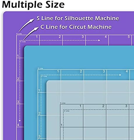 Tsuning Cutting Mat Variety 6 Packs Adhesive Replacement - Strong, Standard, Light Grip Suit For Cricut, Silhouette, 12In X 12In X 3 Packs, 12In X 24In X 3 Packs.